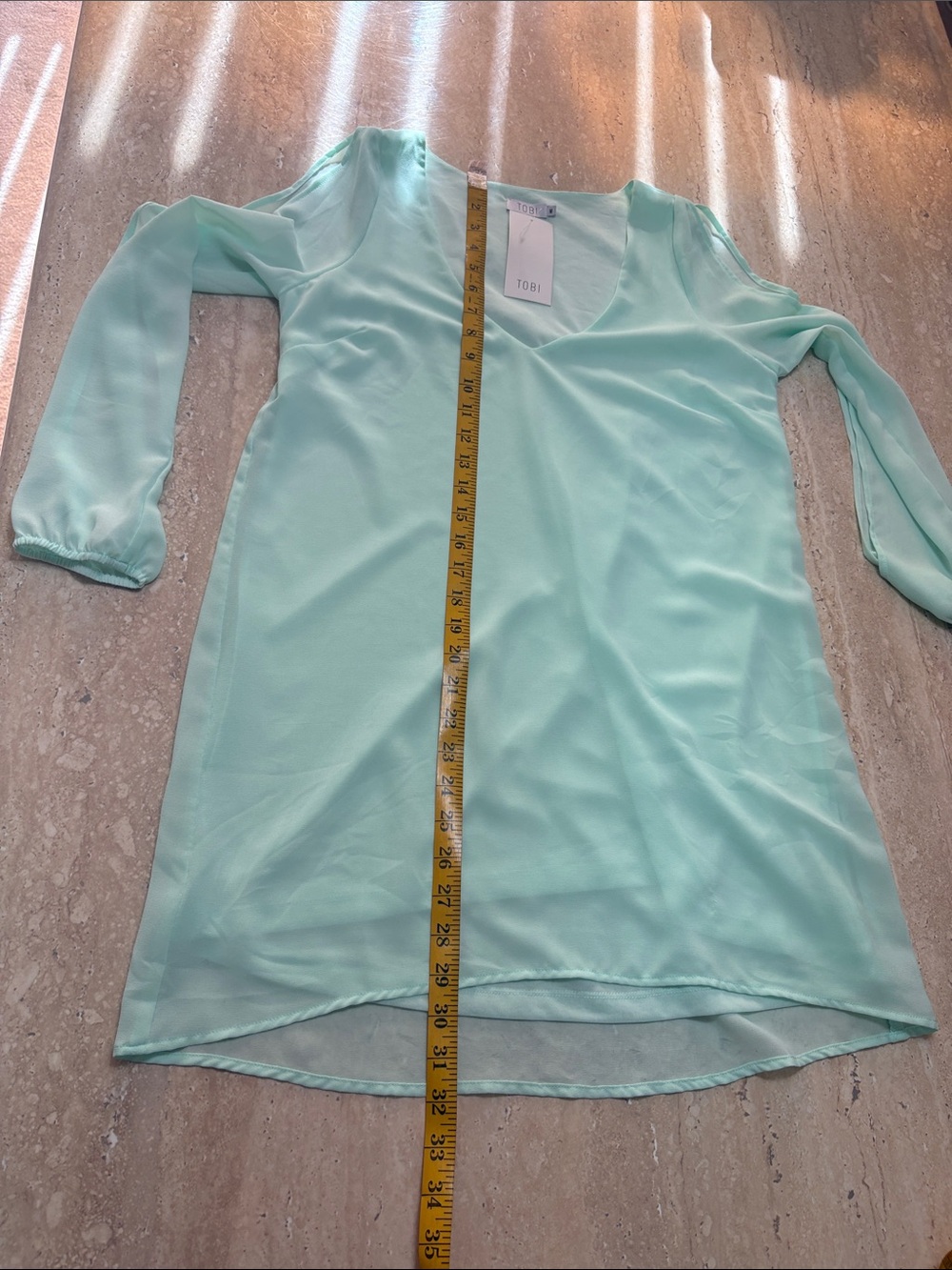 Tobi light green blouse - Picture 8 of 10
